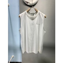 Dior MEN'S Relaxed-Fit Couture white Slub Cotton Jersey Sleeveless T-Shirt 2023