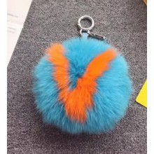 Fendi AB Charm V Light Blue And Orange Fur 2017