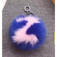 Fendi AB Charm Z In Neon Blue And Pink Fur 2017
