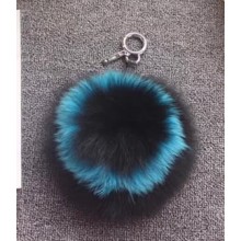 Fendi AB Charm O Black And Blue Fur 2017