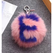 Fendi AB Charm E Pink And Blue Fur 2017 
