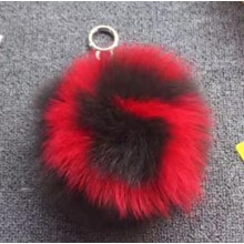 Fendi AB Charm G Red And Brown Fur 2017