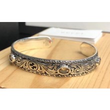 Gucci Garden Cuff Bracelet 524922 Silver/Grey 2018