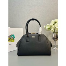 PRADA MEDIUM Saffiano leather bag 1BG537 BLACK 2024