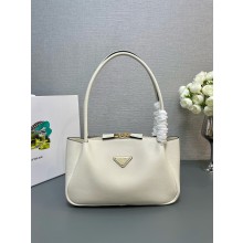 Prada Medium leather handbag 1BA444 WHITE 2024