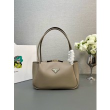 Prada Medium leather handbag 1BA444 GRAY 2024