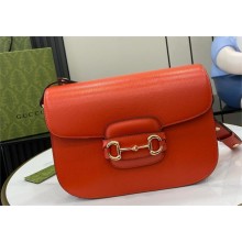 Gucci Horsebit 1955 Small Shoulder Bag IN ORANGE LEATHER 602204 2024