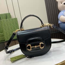 Gucci Horsebit 1955 mini top handle bag IN black LEATHER 781387 2024