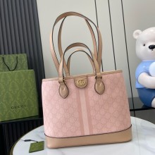 GUCCI Ophidia small tote bag IN Dusty pink GG Supreme canvas 765043 2024