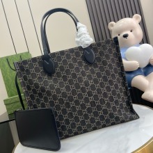 GUCCI Ophidia GG large tote bag IN Black and grey GG denim 772184 2024