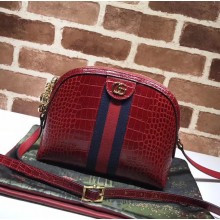 Gucci Ophidia Crocodile Small Shoulder Bag 499621 Red 2018