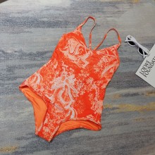 Dior Toile de Jouy One Piece Swimwear Fluorescent Orange 2023 