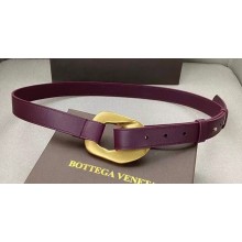Bottega Veneta Width 2.5cm Metal Framed Buckle Belt Leather Burgundy 2020