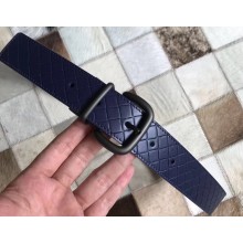 Bottega Veneta Width 3.5cm Reversible Belt in Weave Leather Blue