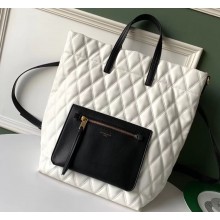 Givenchy Shopper Tote Backpack Bag in Diamond Quilted Leather White