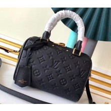 Louis Vuitton Monogram Empreinte Leather Speedy Bandouliere 20 Bag Black