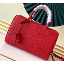 Louis Vuitton Monogram Empreinte Leather Speedy Bandouliere 30 Bag Red