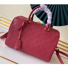Louis Vuitton Monogram Empreinte Leather Speedy Bandouliere 30 Bag Fuchsia