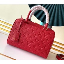 Louis Vuitton Monogram Empreinte Leather Speedy Bandouliere 25 Bag Red