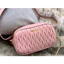 Miu Miu Matelassé Leather Belt Bag 5BL005 Pink