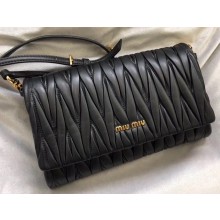 Miu Miu Matelassé Leather Mini Bag 5BH080 Black