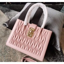 Miu Miu Miu Confidential Matelassé Nappa Leather Bag 5BA126 Pink