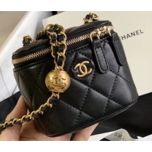 Chanel Pearl on Chain Small Classic Box with Chain Bag AP1447 Black 2020