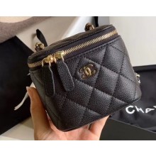 Chanel Grained Calfskin Mini Vanity with Classic Chain Bag AP1340 Black 2020