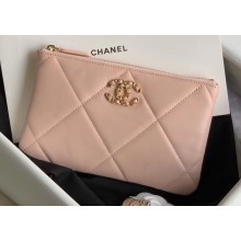 Chanel 19 Lambskin Small Pouch Bag AP1059 Beige 2020