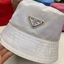 Prada Nylon Cap Hat 1HC137 White 2020