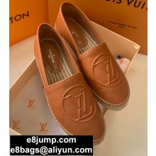 Louis Vuitton Grained Calf Leather Starboard Flat Espadrilles Brown 2020