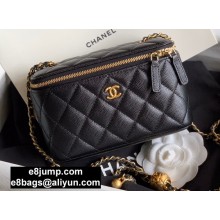 Chanel Small Vanity with Pearl on Chain Bag Black 2020