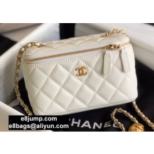 Chanel Small Vanity with Pearl on Chain Bag White 2020