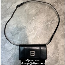 Balenciaga Hourglass Wallet On Chain Bag Black/Silver