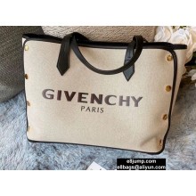 Givenchy Medium BOND Shopper Tote Bag in GIVENCHY Canvas Black 2020