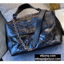 Givenchy ID Medium Bag in Crackling Leather Black/Silver 2020