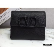 Valentino Compact VSLING Calfskin Wallet Black 2020