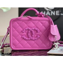 Chanel Chain CC Filigree Small Vanity Case Bag AS1785 Matte Purple 2020