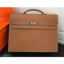 Hermes Kelly Depeches 38cm Briefcase Bag Brown