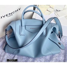 Givenchy Medium Antigona Soft Bag in Smooth Leather Sky Blue 2020