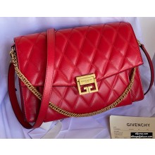 Givenchy Medium GV3 Bag in Diamond Quilted Leather Red