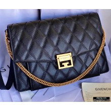 Givenchy Medium GV3 Bag in Diamond Quilted Leather Black