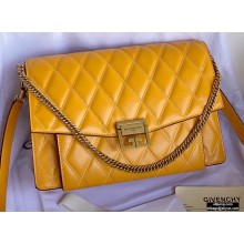 Givenchy Medium GV3 Bag in Diamond Quilted Leather Yellow