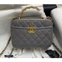 Chanel Get Round Vanity Case Bag AS2179 Gray 2020