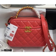 Chanel Get Round Vanity Case Bag AS2179 Red 2020