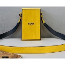 Fendi Leather Stiff Vertical Box Bag Yellow 2020