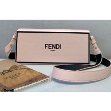 Fendi Leather Rigid Horizontal Box Bag Pale Pink 2020