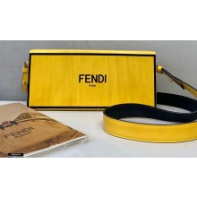 Fendi Leather Rigid Horizontal Box Bag Yellow 2020