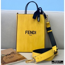 Fendi Leather Pack Small Shopping Bag Yellow 2020