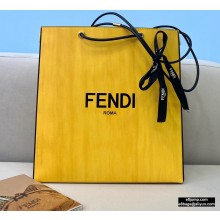 Fendi Leather Pack Medium Shopping Bag Yellow 2021